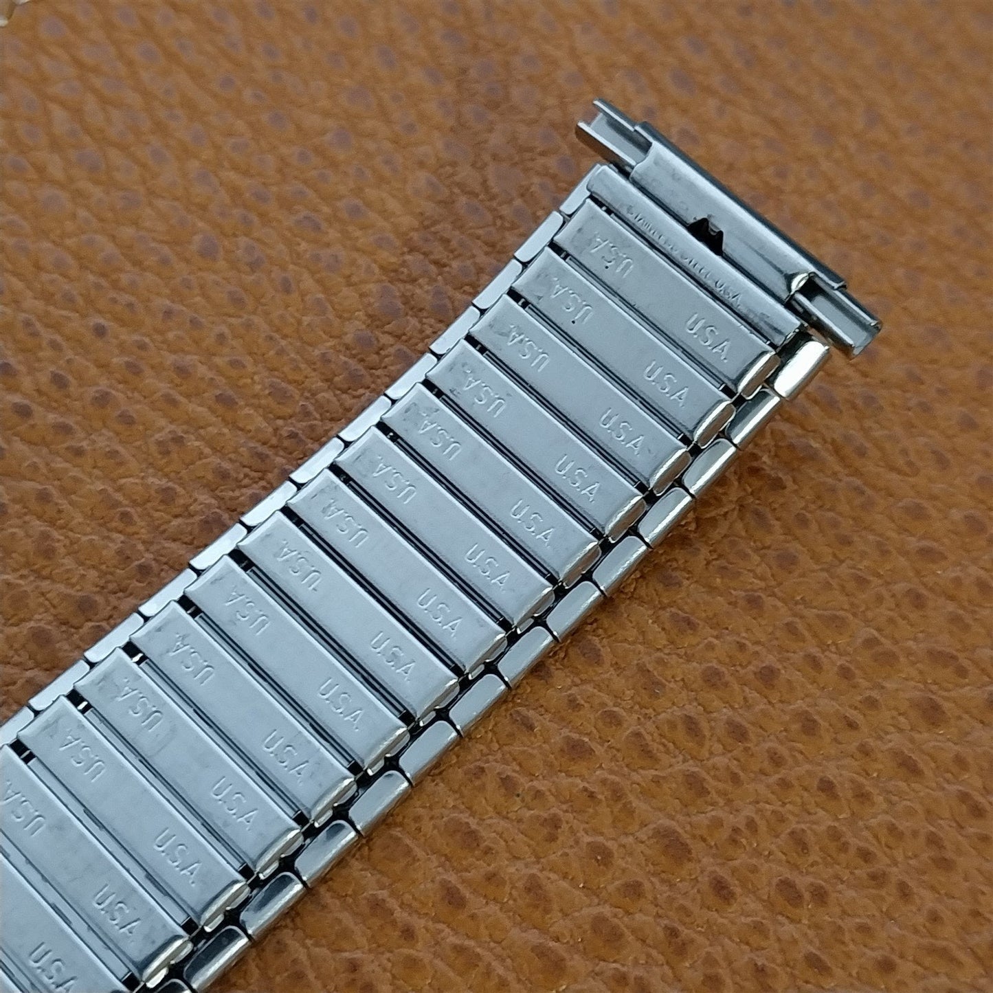 20mm 21mm Wide Stainless Steel Speidel Classic Stretch 1970s Vintage Watch Band