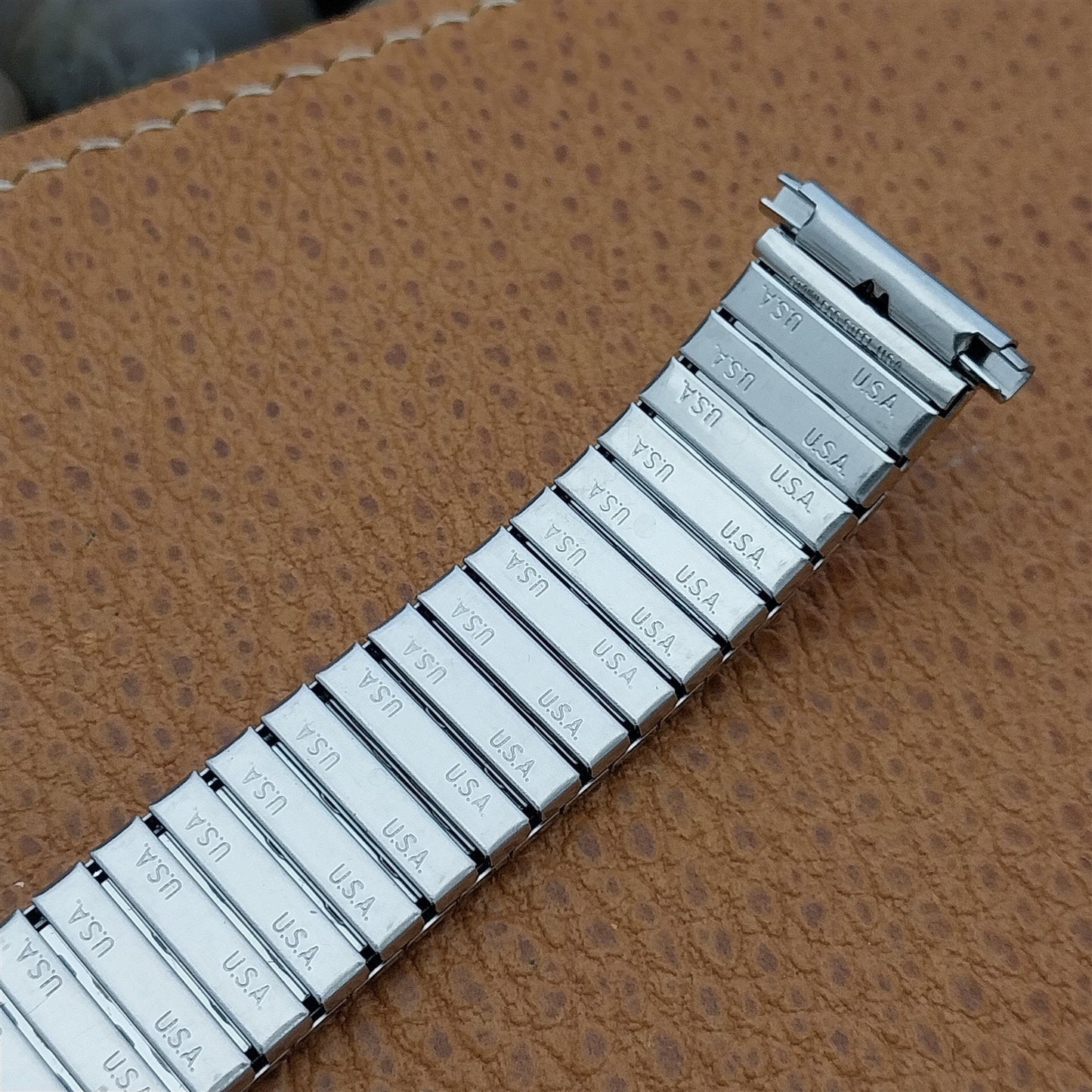 1970s Kestenmade Stainless Steel nos Unused Long Rice Beads Vintage Watch Band