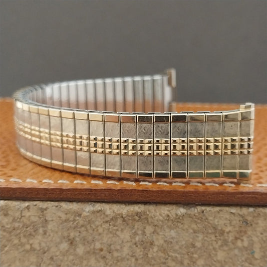 10k Yellow Gold Filled 1969 Speidel Golden Templar Unused Vintage Watch Band