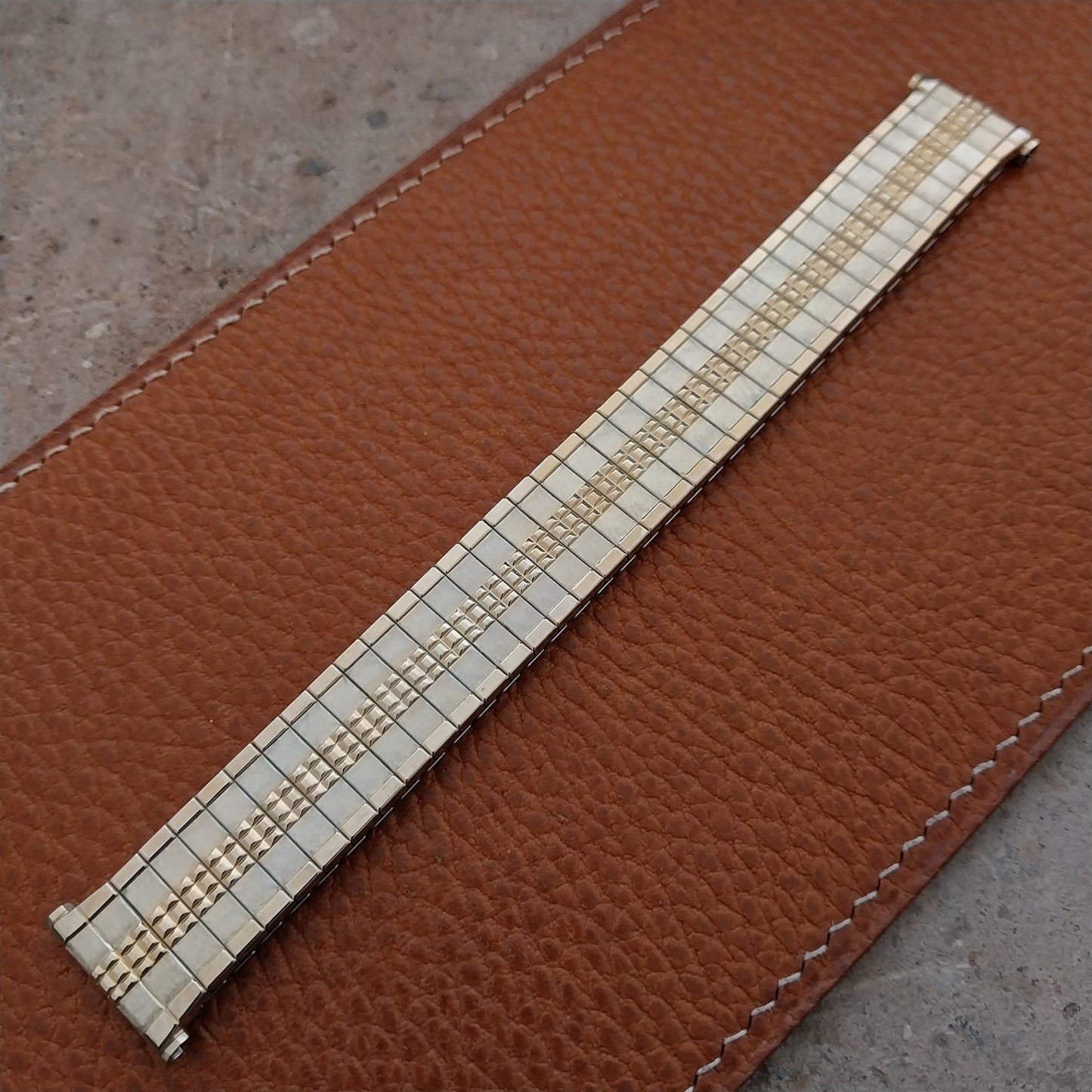 10k Yellow Gold Filled 1969 Speidel Golden Templar Unused Vintage Watch Band