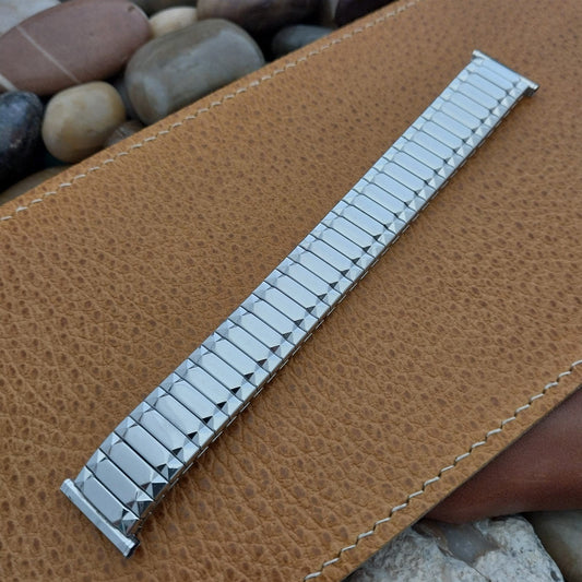 10k White Gold-Filled Speidel USA Patent Pending 1960 Unused Vintage Watch Band