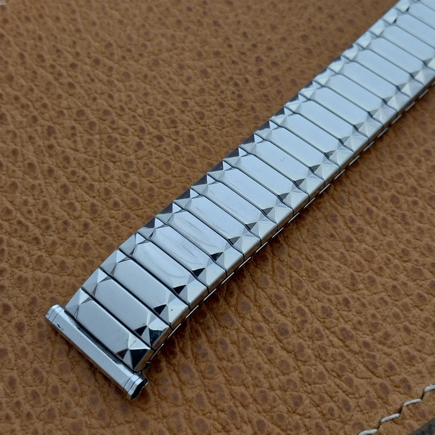 10k White Gold-Filled Speidel USA Patent Pending 1960 Unused Vintage Watch Band