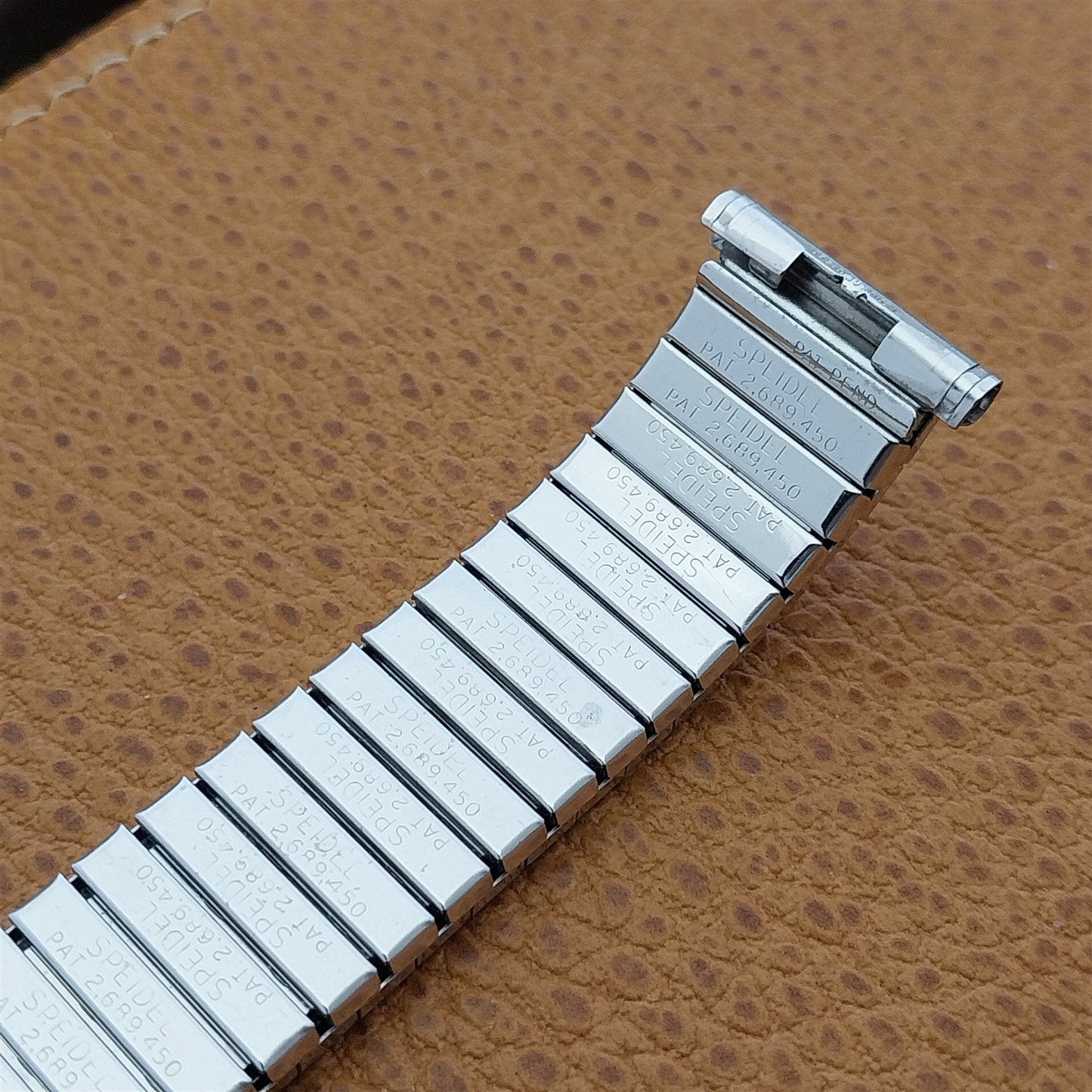 10k White Gold-Filled Speidel USA Patent Pending 1960 Unused Vintage Watch Band