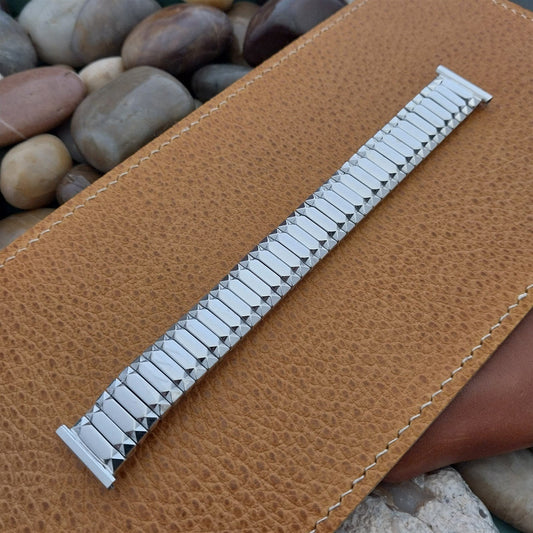 19mm 18m 16mm White Gold-Fill Classic Speidel Unused 1954 nos Vintage Watch Band