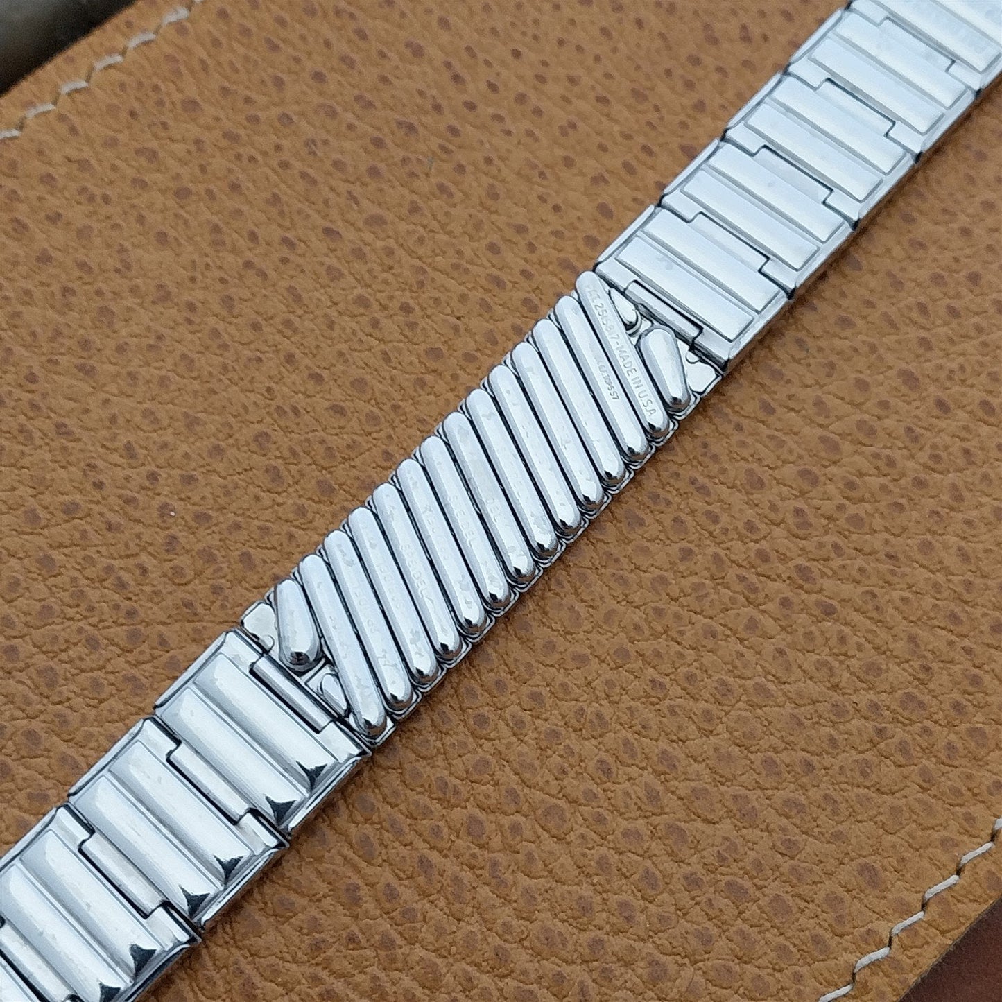 1957 10k White Gold Filled Classic Vintage Unused Watch Band nos Speidel