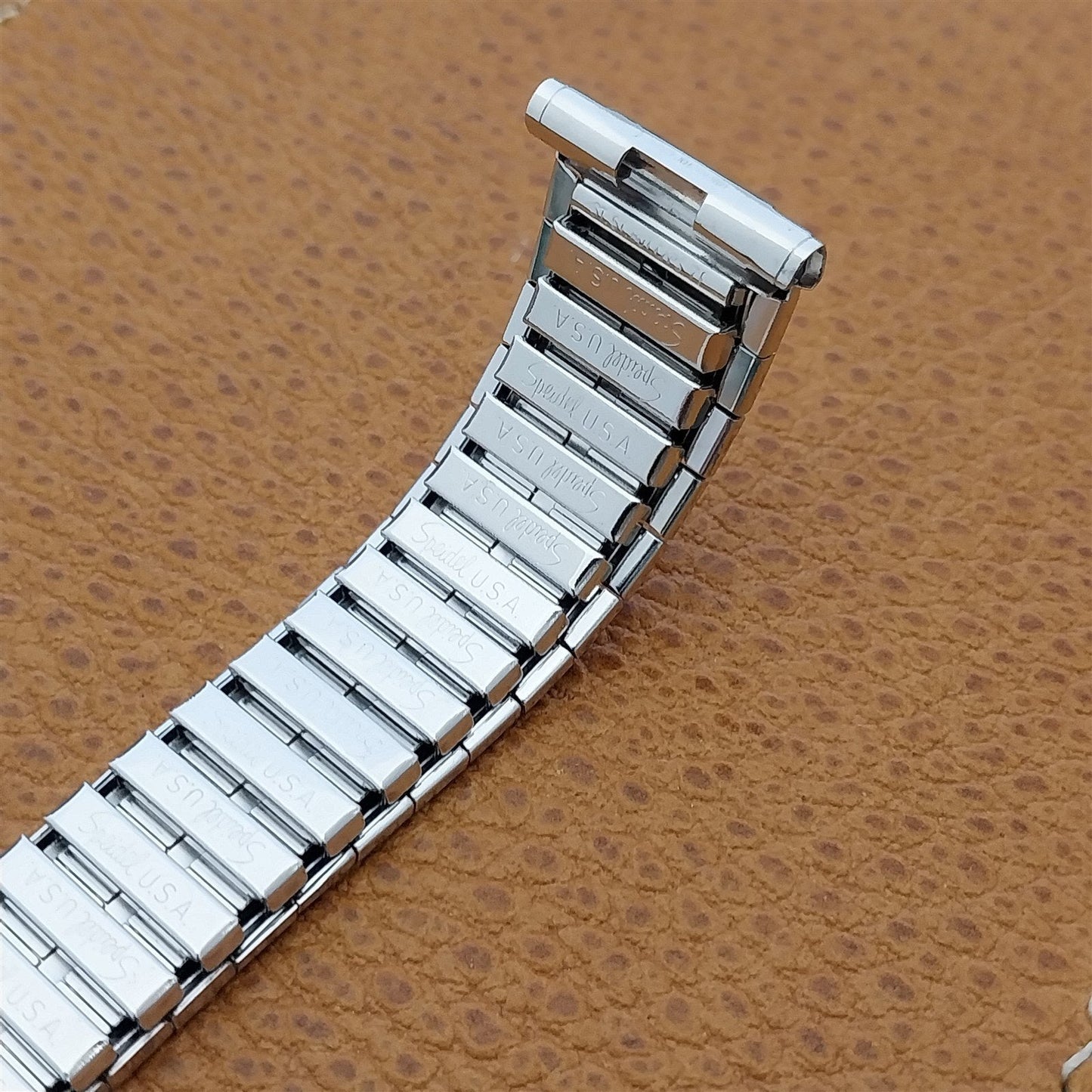 17.2mm 18mm 1971 Classic 10k White Gold-Filled nos Speidel Vintage Watch Band