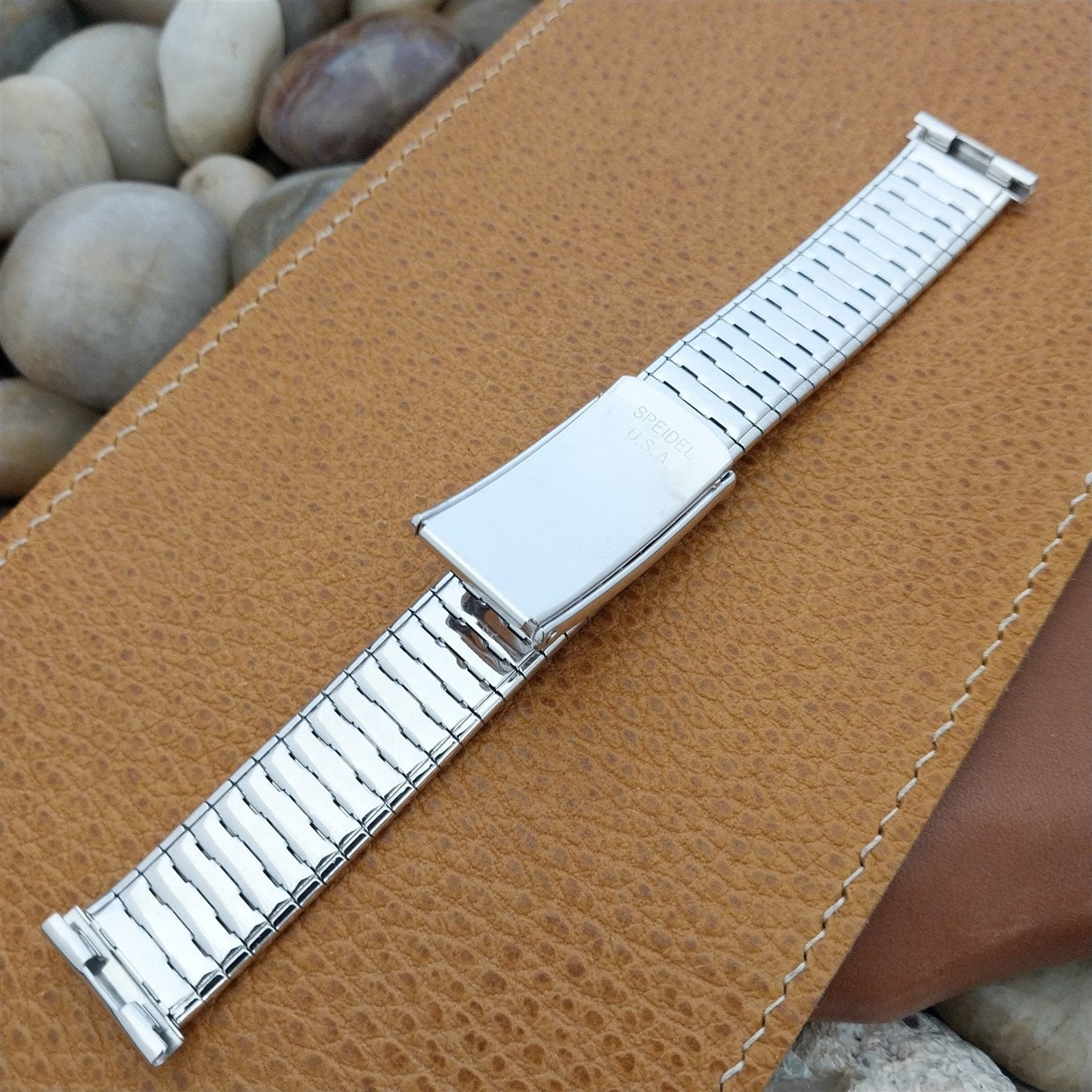 1959 10k White Gold-Filled nos Speidel Golden Ingot nos Vintage Watch Band