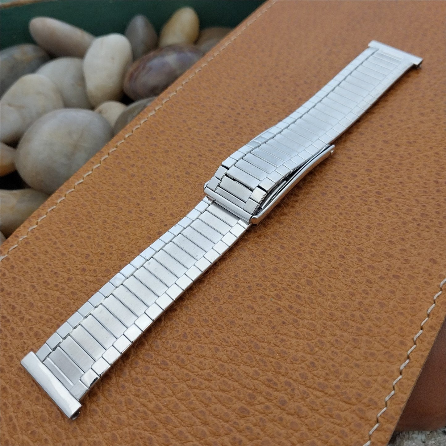 1959 10k White Gold-Filled nos Speidel Golden Ingot nos Vintage Watch Band