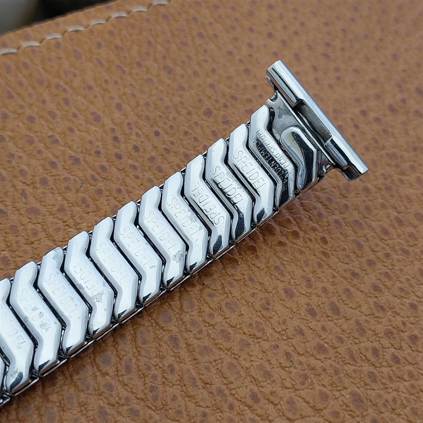 1950s Speidel USA Golden Templar 10k White Gold-Filled Watch Band In Box