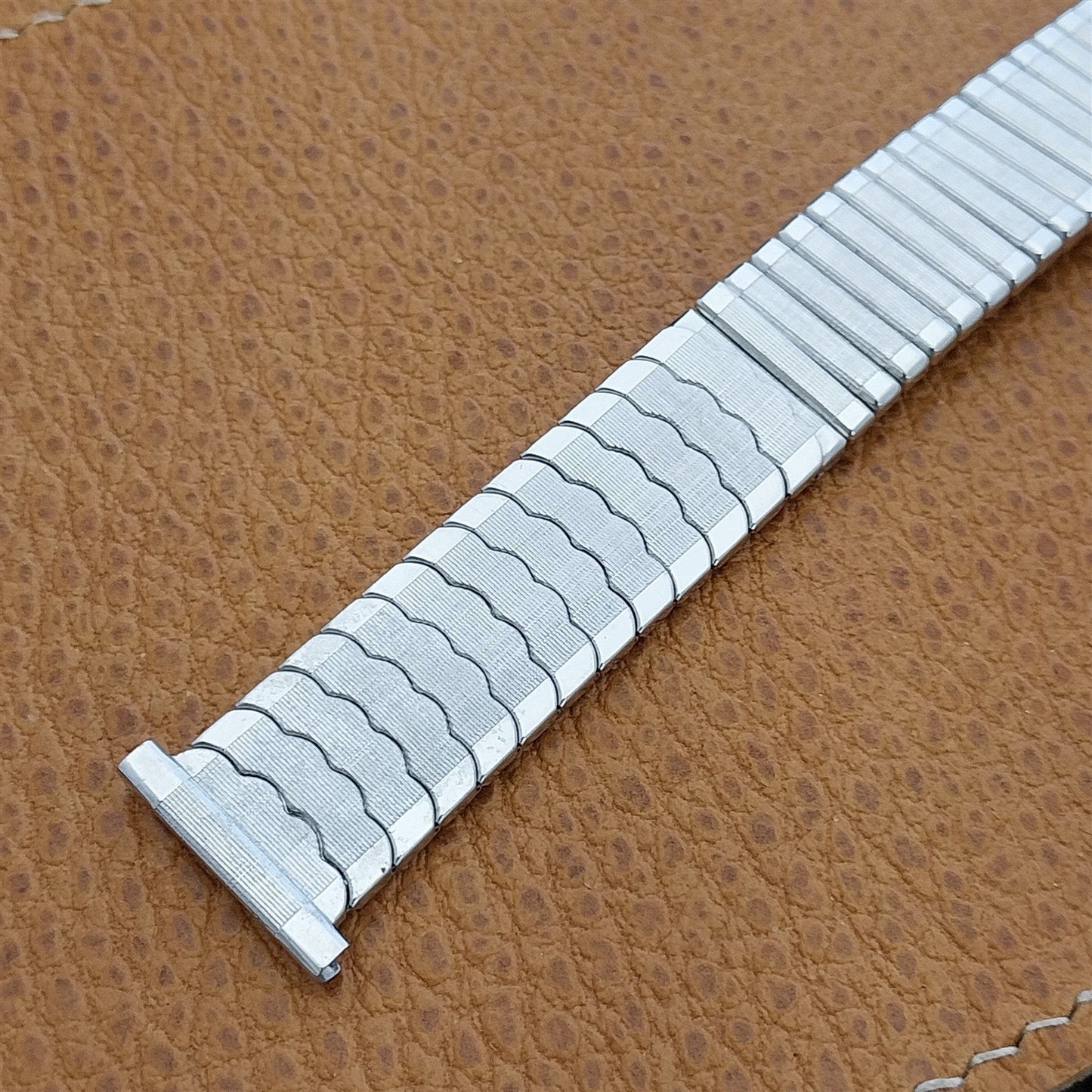 1959 10k White Gold Filled Florentine Riptide Speidel Unused Vintage Watch Band