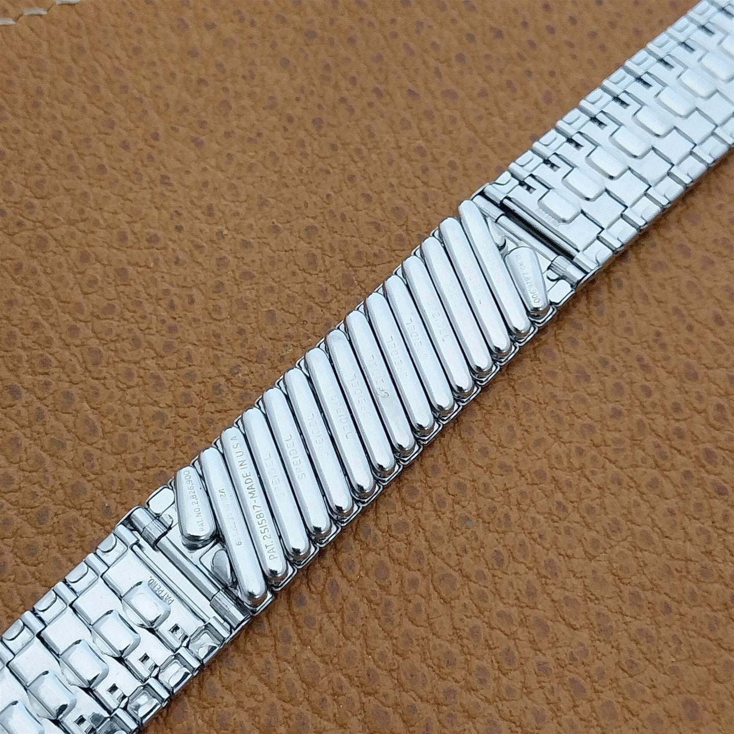 1959 10k White Gold Filled Florentine Riptide Speidel Unused Vintage Watch Band