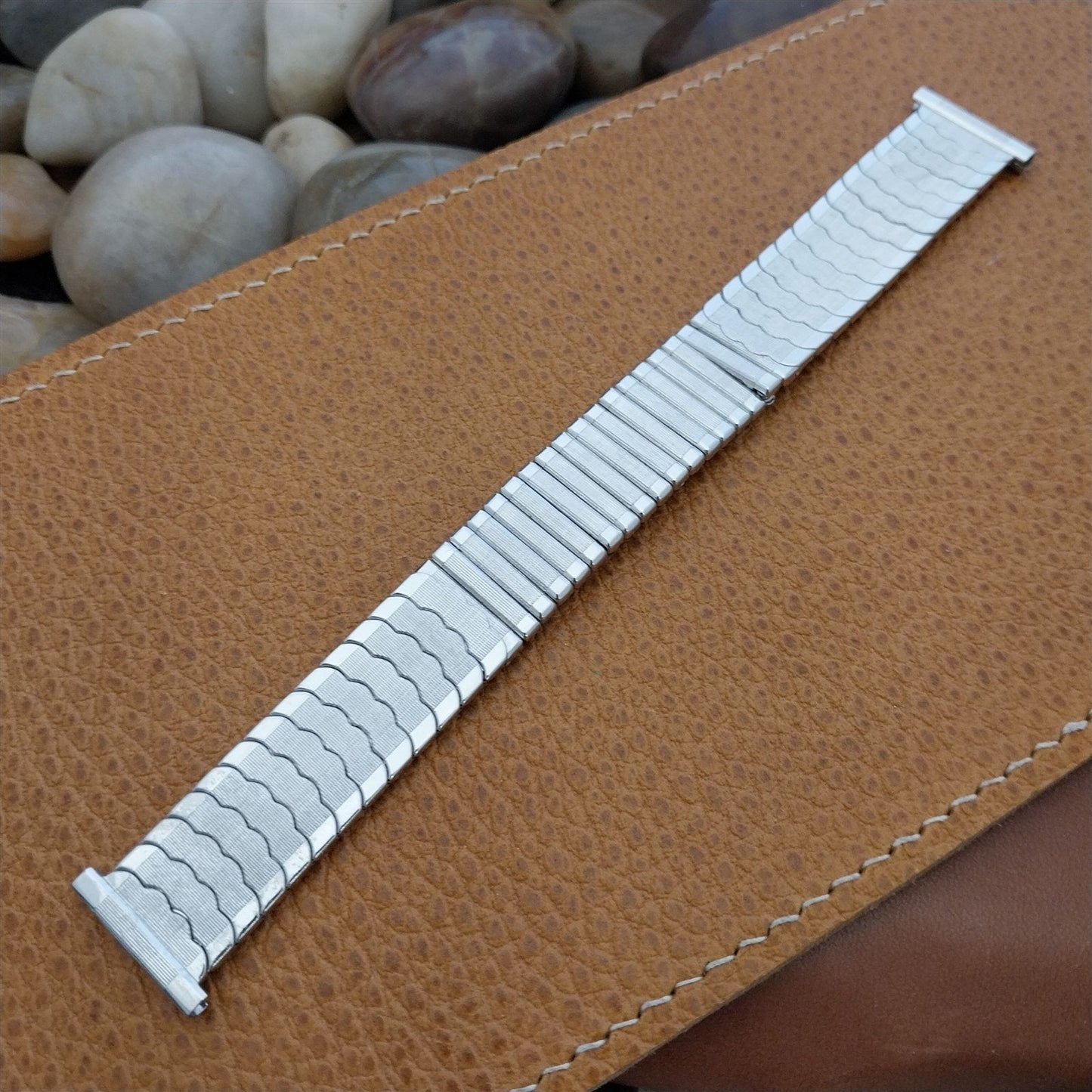 1959 10k White Gold Filled Florentine Riptide Speidel Unused Vintage Watch Band