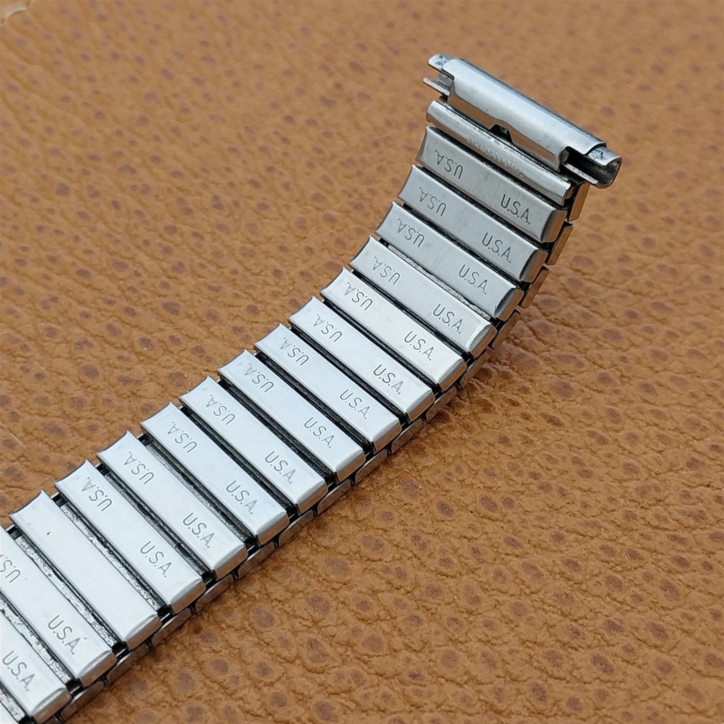 Vintage19mm 18mm 16mm Kestenmade Black & Stainless Unused Watch Band