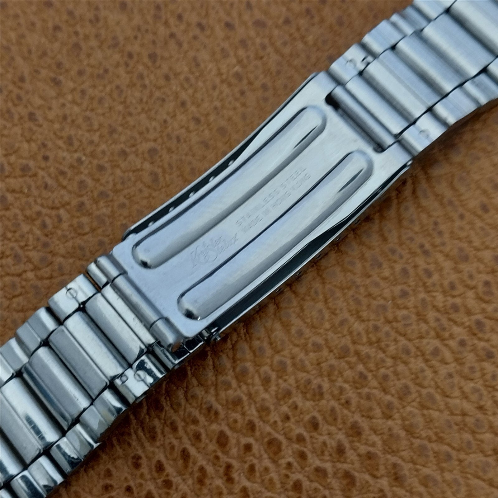 19mm Stainless Steel Kreisler Stelux Flared Classic nos 1970s Vintage Watch Band