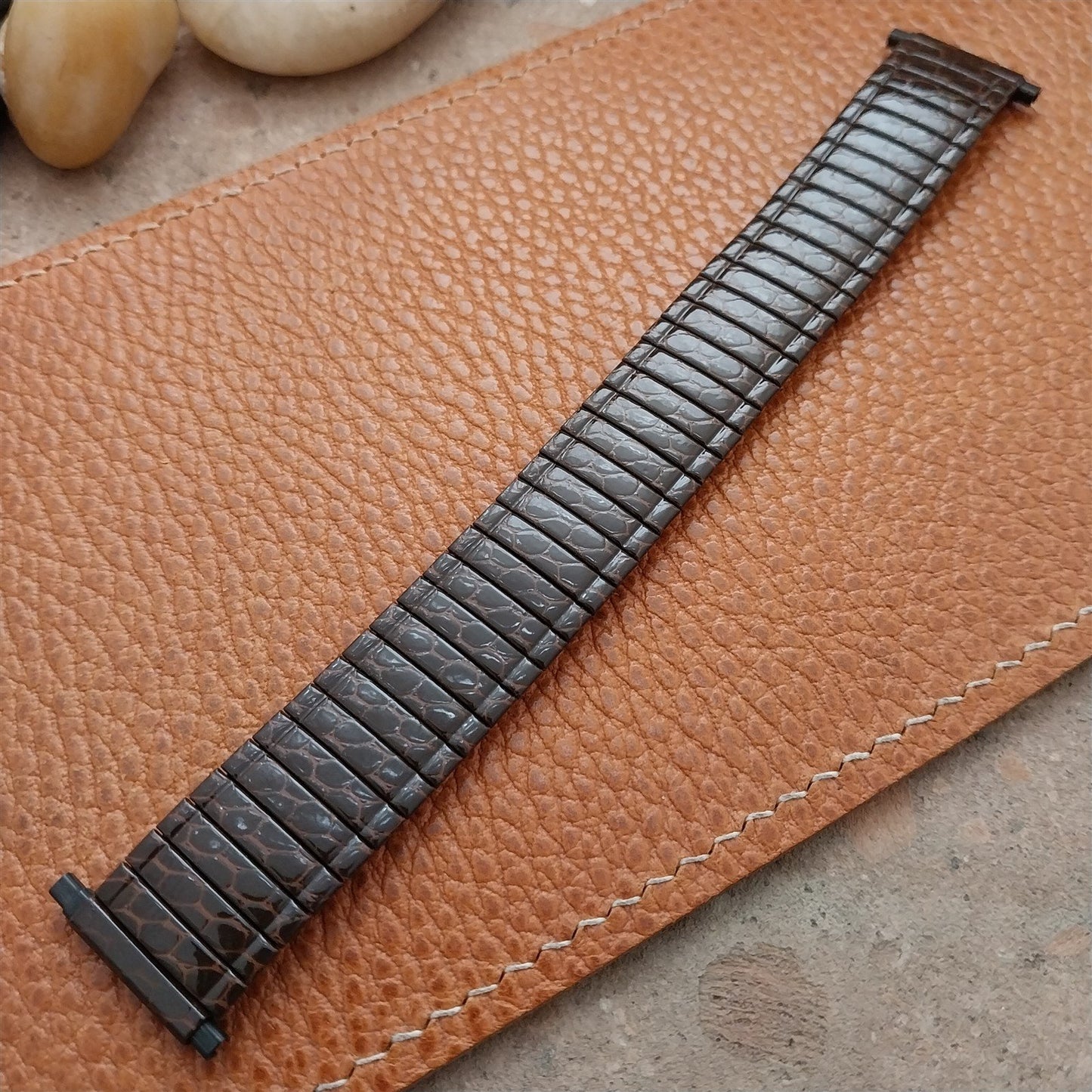 16mm 18mm 20mm Speidel Snakeskin Enameled Classic Stretch Vintage Watch Band