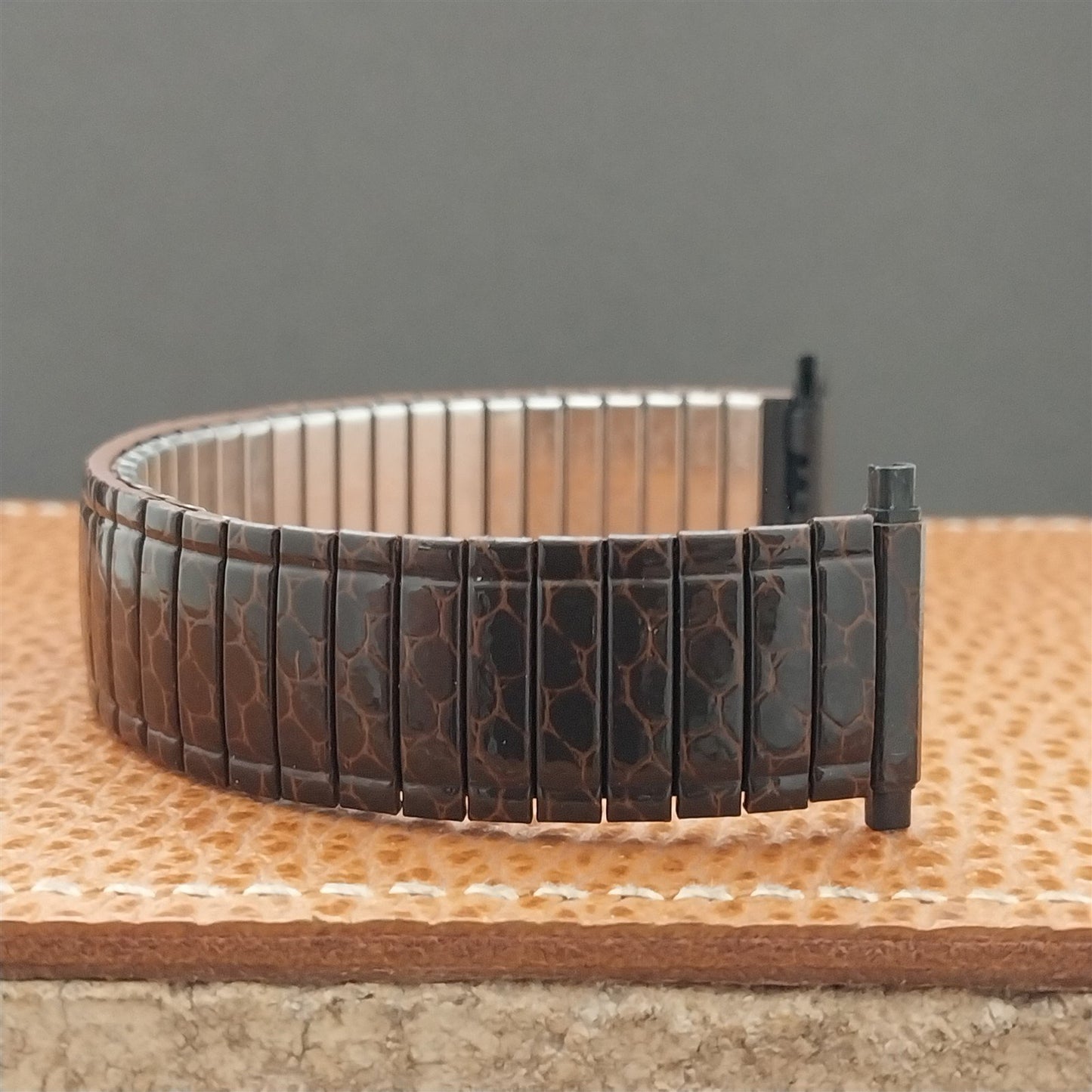 16mm 18mm 20mm Speidel Snakeskin Enameled Classic Stretch Vintage Watch Band