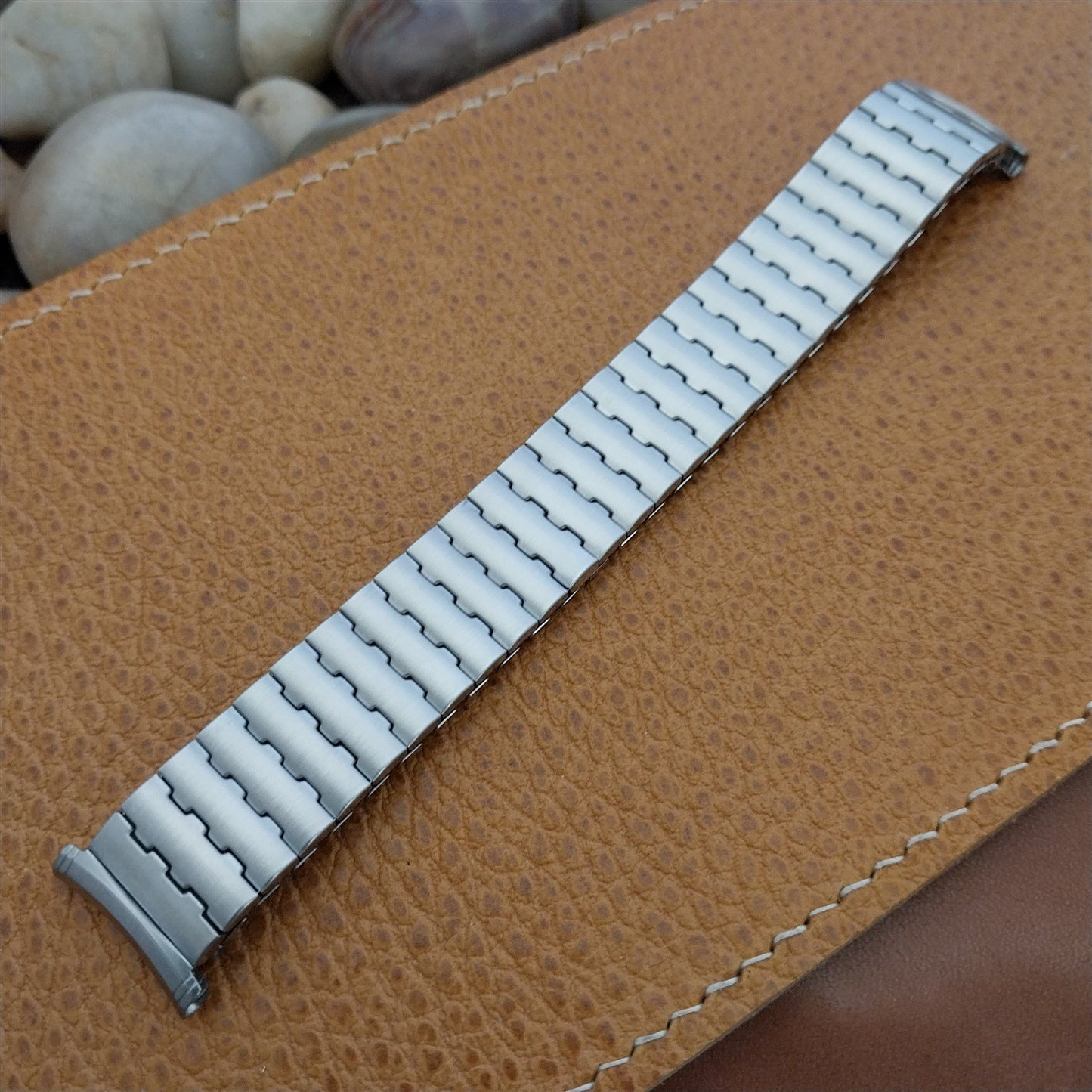 1970s 19mm 18mm Speidel Brushed Stainless Steel TwistoFlex Vintage Watch Band