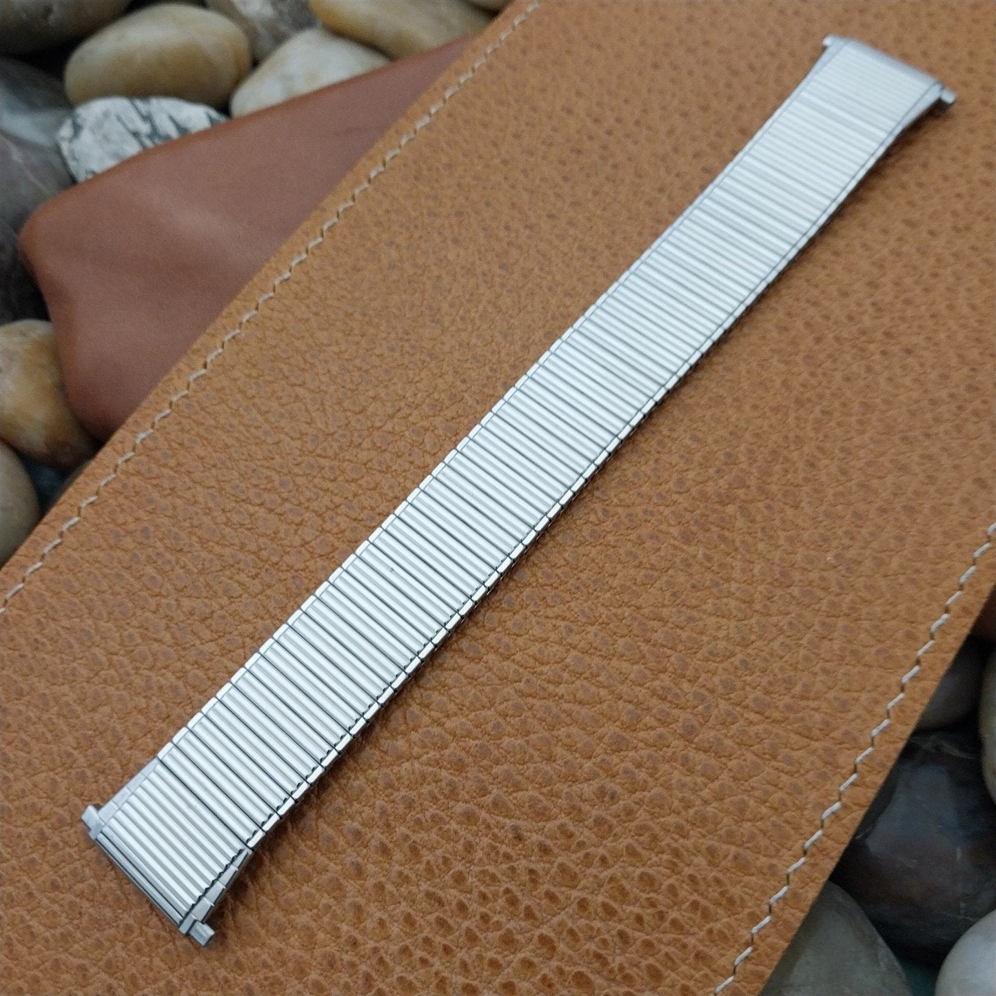 Speidel Thinline 1970s Flared Long Stainless Steel Vintage Watch Band