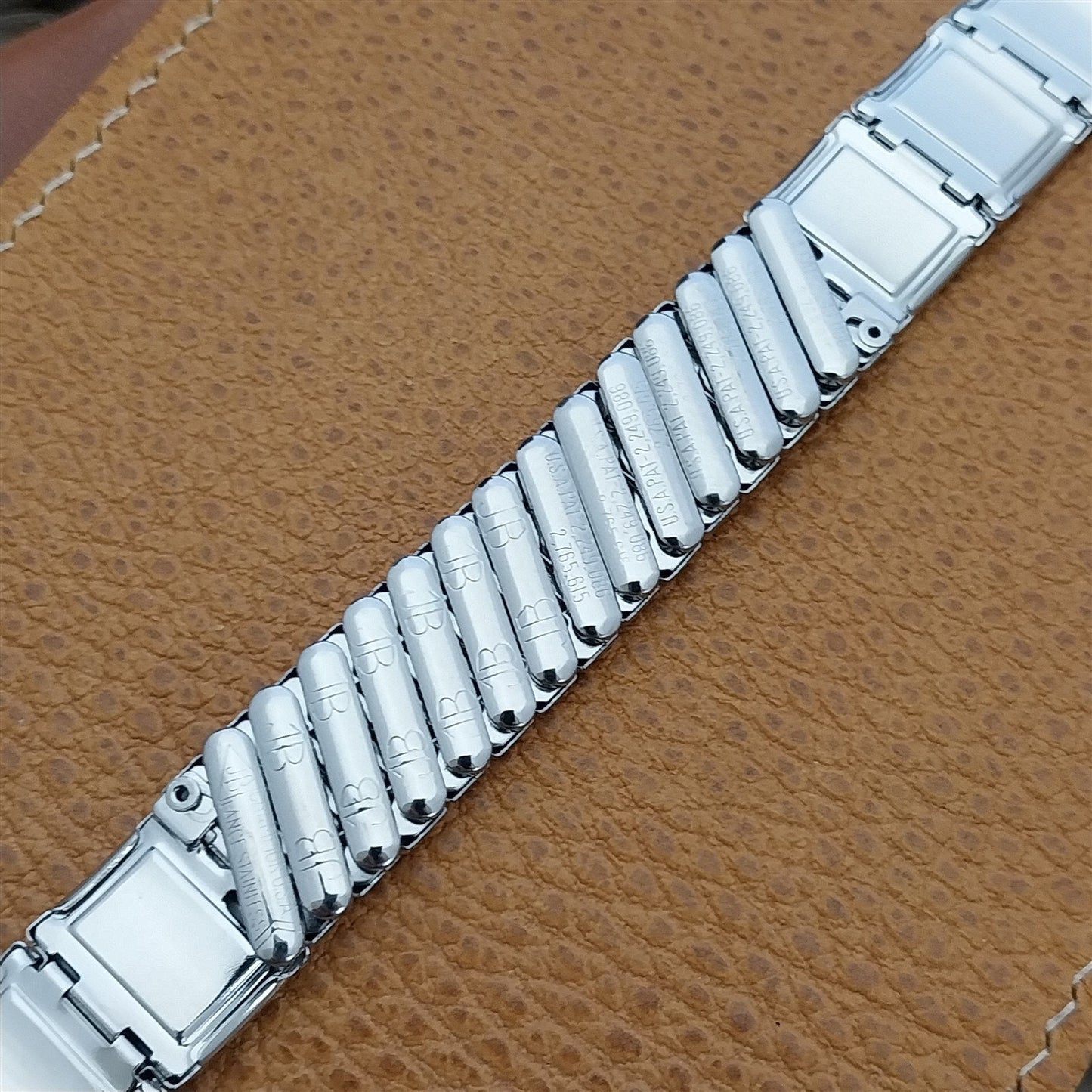 Vintage 19mm 18mm 16mm JB Champion Classic Stainless Steel & Lizard Watch Band