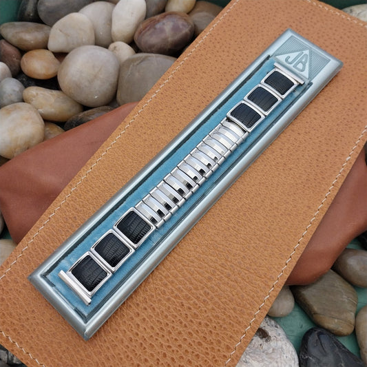 Vintage 19mm 18mm 16mm JB Champion Classic Stainless Steel & Lizard Watch Band