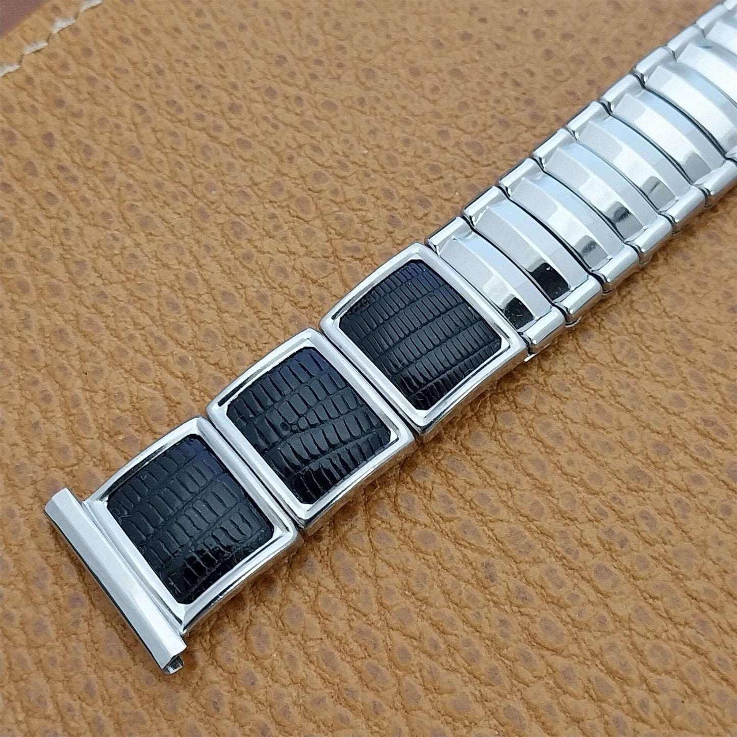 1950s 19mm 18mm 16mm JB Champion Unused Stainless & Lizard Vintage Watch Band