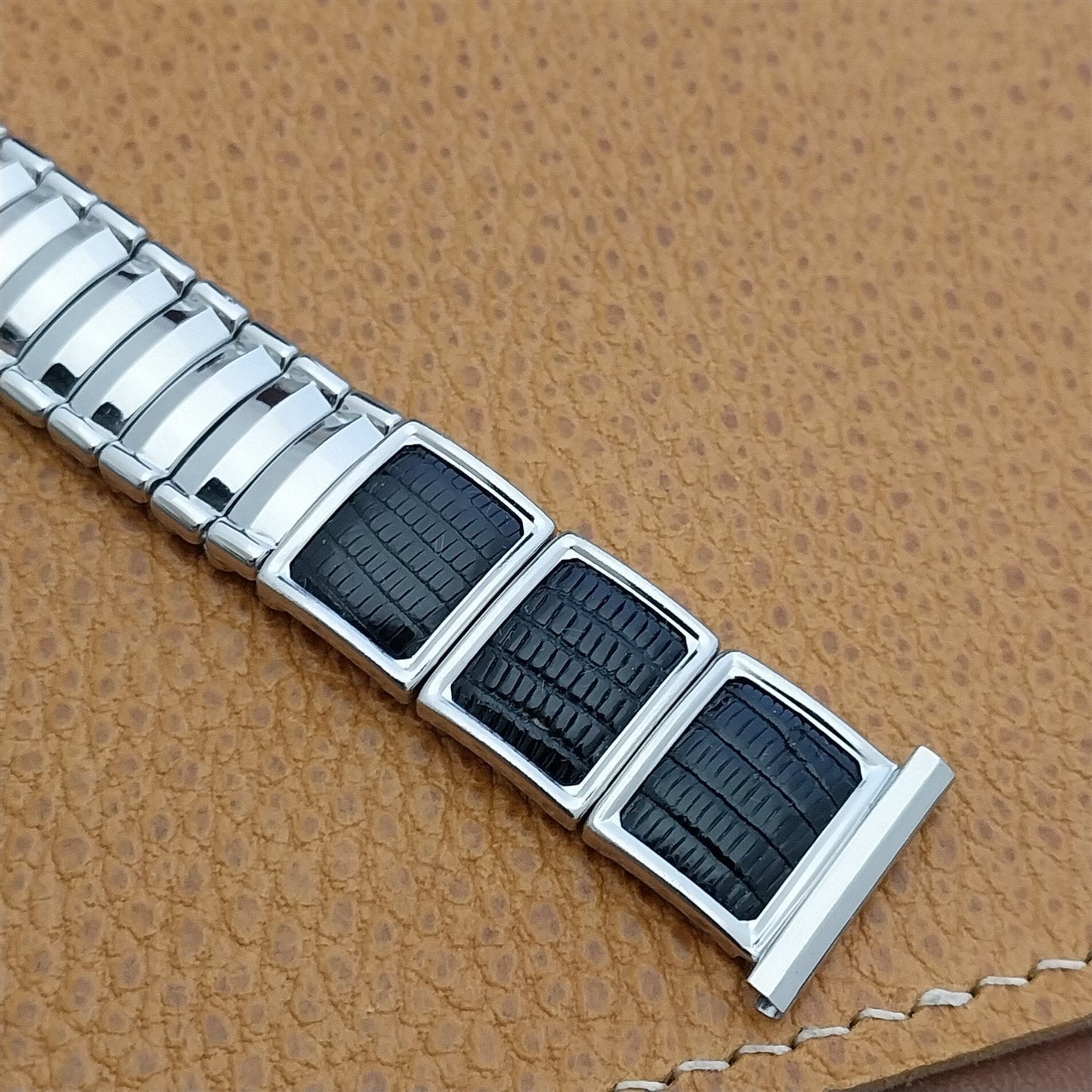 1950s 19mm 18mm 16mm JB Champion Unused Stainless & Lizard Vintage Watch Band