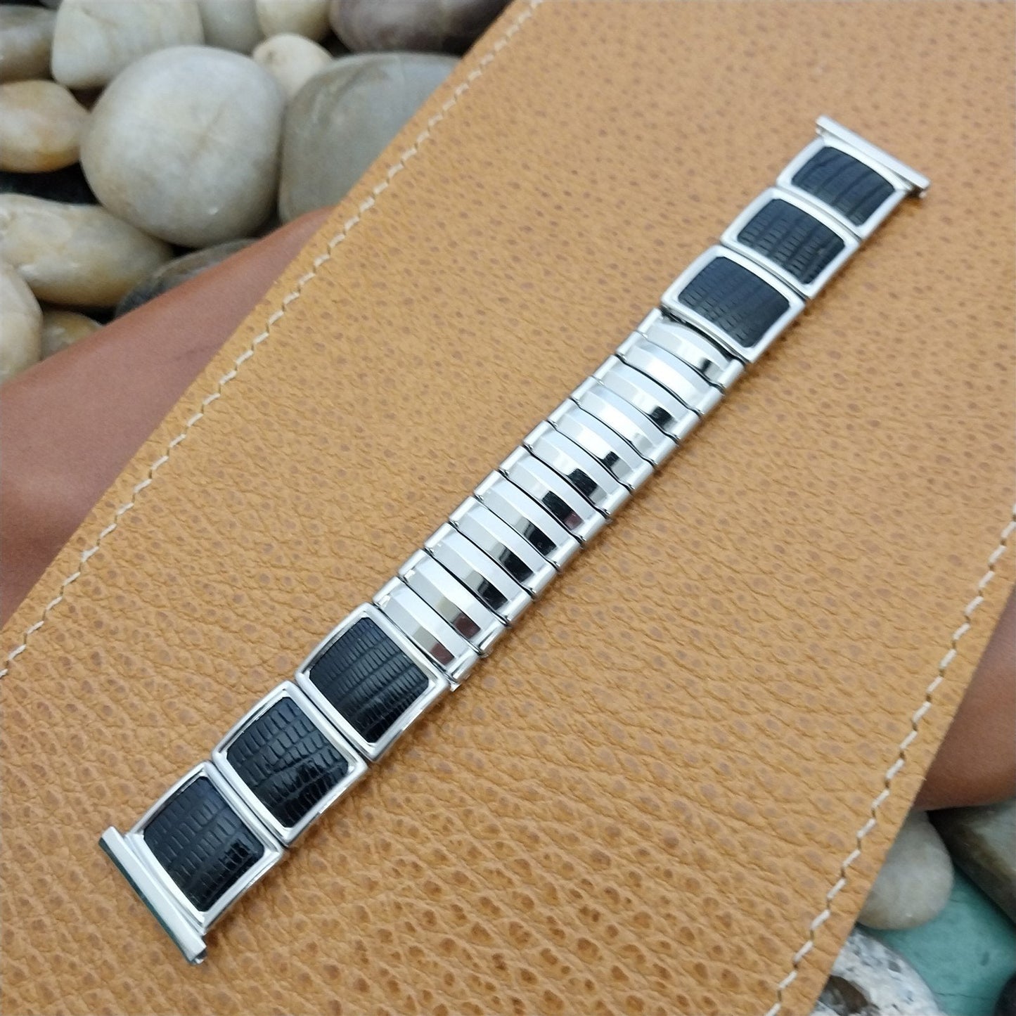 1950s 19mm 18mm 16mm JB Champion Unused Stainless & Lizard Vintage Watch Band