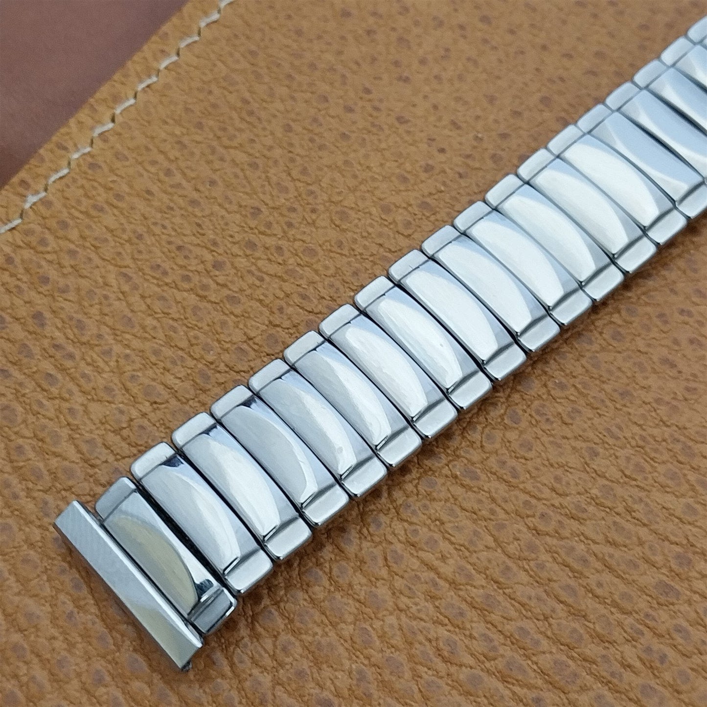 19mm 18mm 1950s JB Champion Wide Stainless Steel Unused nos Vintage Watch Band