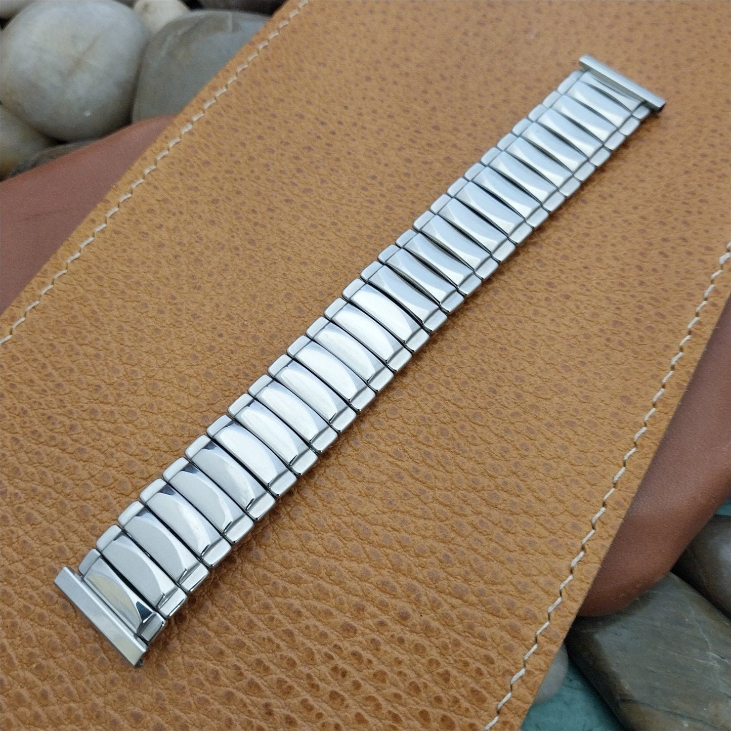 19mm 18mm 1950s JB Champion Wide Stainless Steel Unused nos Vintage Watch Band