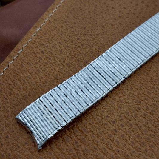 10K White Gold-Filled Speidel Long Thinline 17.2mm Vintage Watch Band