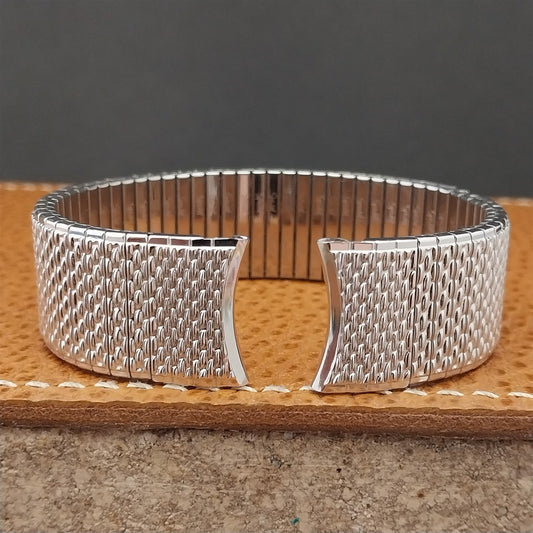 Vintage 17.2mm 10K White Gold-Filled Classic Speidel Thinline Unused Watch Band