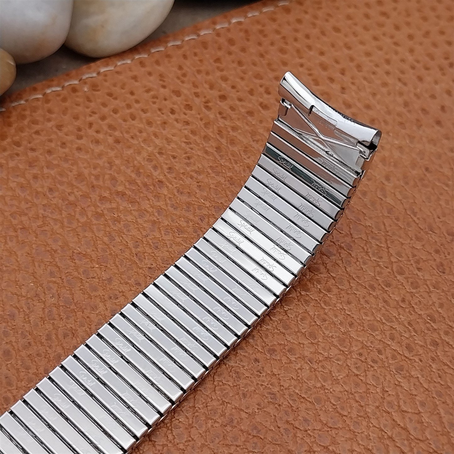 Vintage 17.2mm 10K White Gold-Filled Classic Speidel Thinline Unused Watch Band
