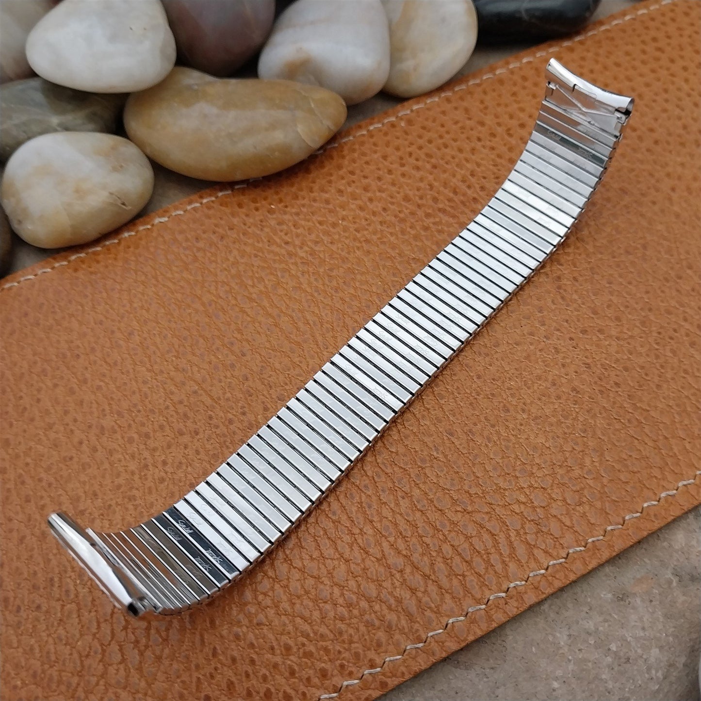 Vintage 17.2mm 10K White Gold-Filled Classic Speidel Thinline Unused Watch Band