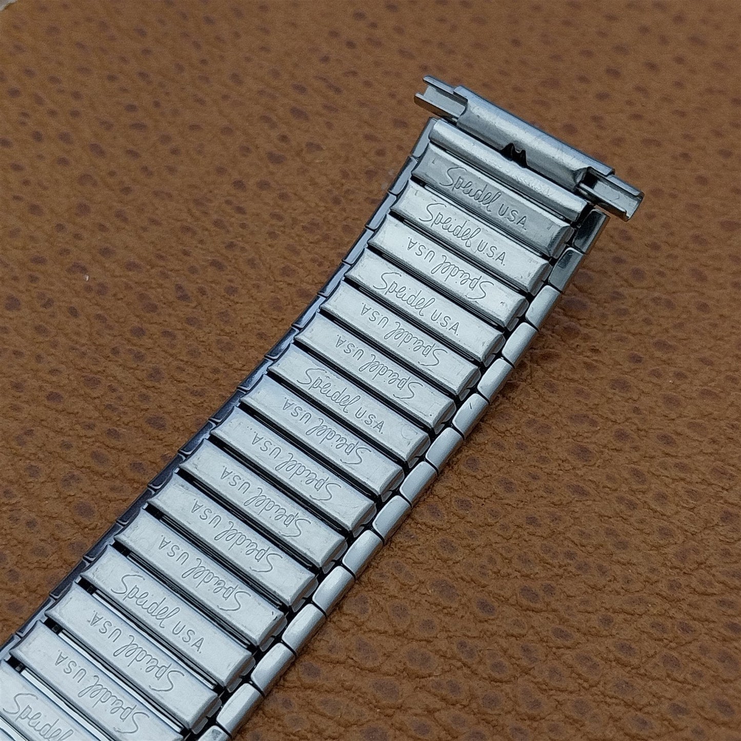 18mm 20mm 22mm Wide Stainless Steel Speidel USA Unused 1970s Vintage Watch Band