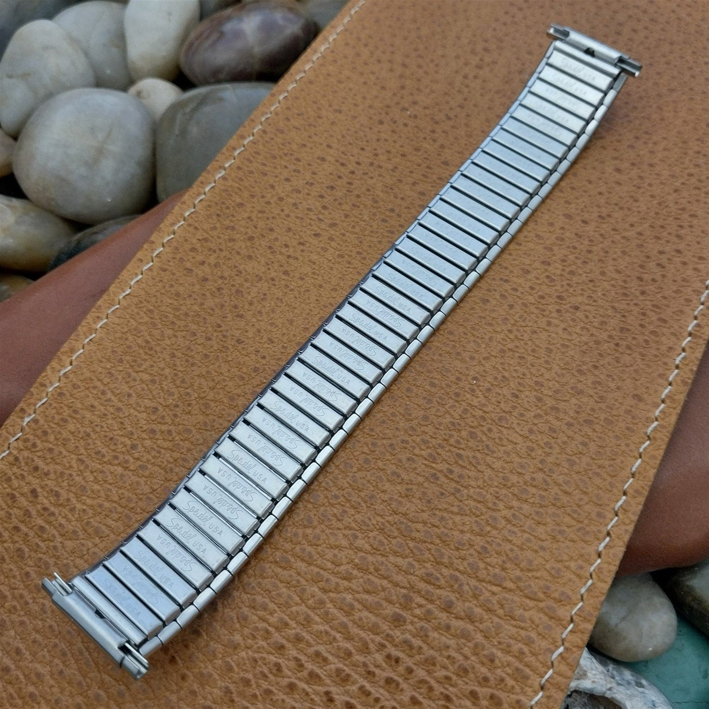 18mm 20mm 22mm Wide Stainless Steel Speidel USA Unused 1970s Vintage Watch Band