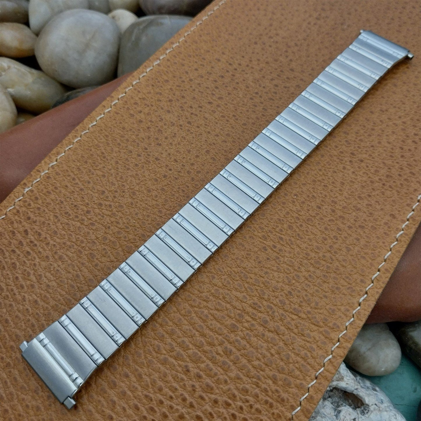 Speidel Thinline 1970s-1980s Flared Long Stainless Steel Vintage Watch Band