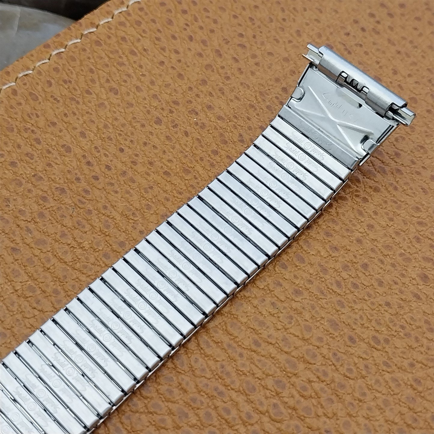 Speidel Thinline 1970s-1980s Flared Long Stainless Steel Vintage Watch Band