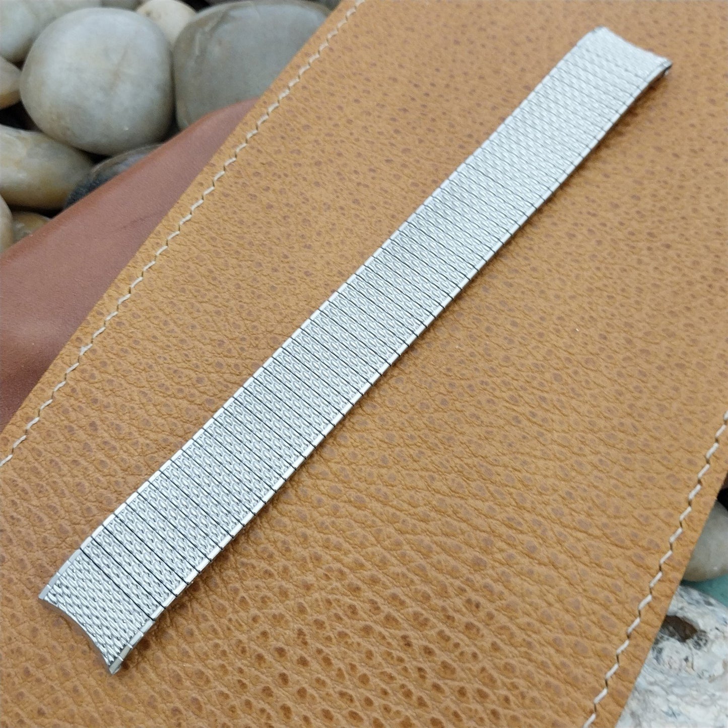 17.2mm Stainless Steel Speidel Thinline nos 1970s Vintage Watch Band
