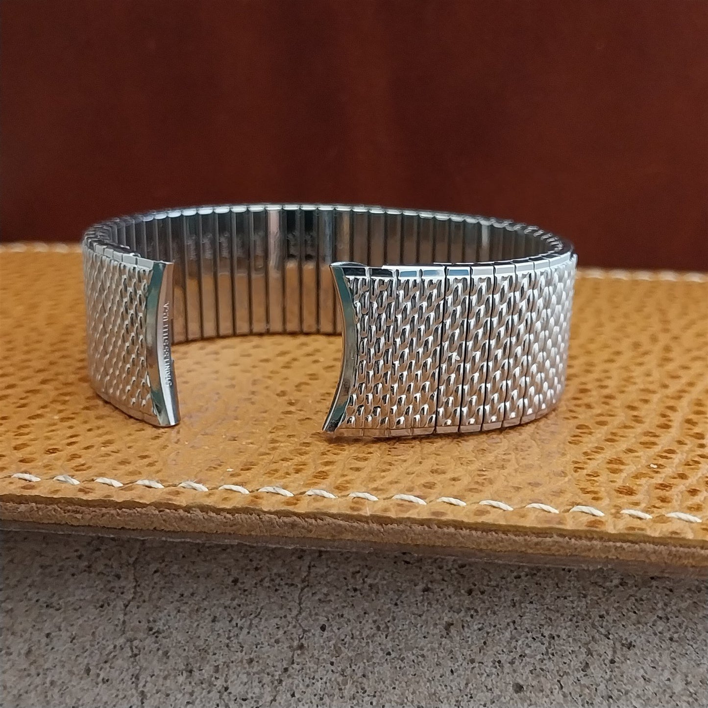 17.2mm Short Stainless Steel Speidel Thinline nos 70s Vintage Watch Band