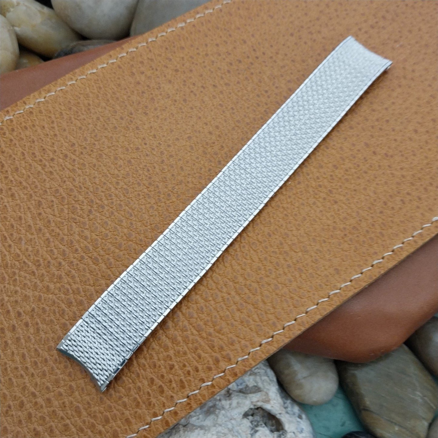 17.2mm Short Stainless Steel Speidel Thinline nos 70s Vintage Watch Band