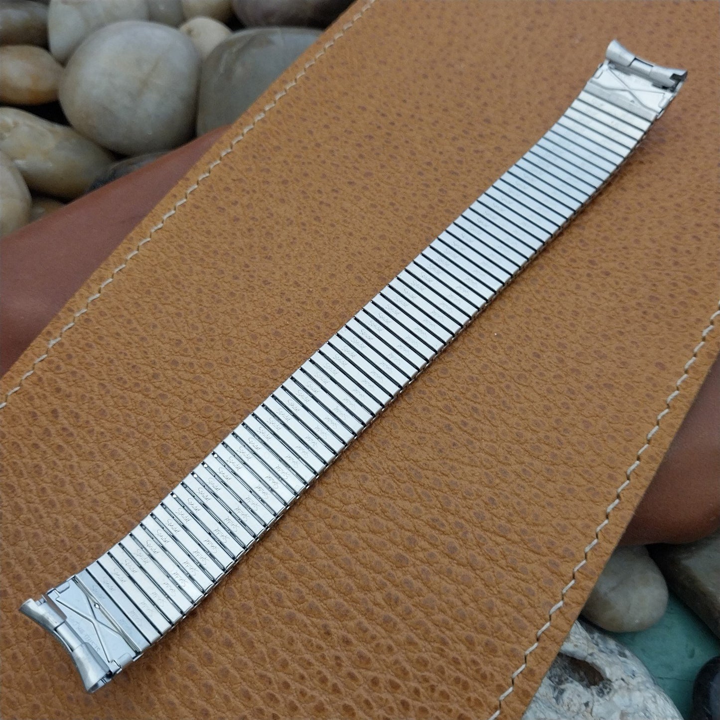 17.2mm Stainless Steel Speidel Thinline nos 1970s Vintage Watch Band