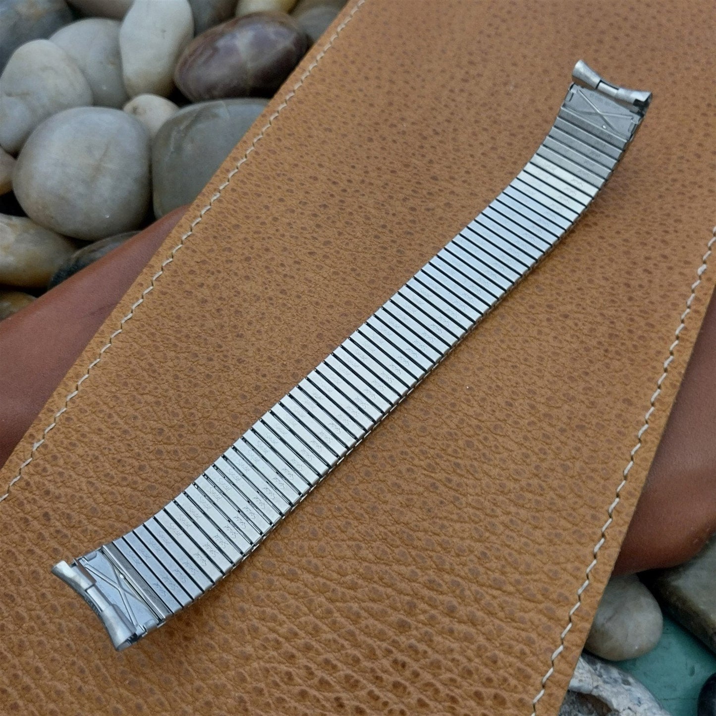 17.2mm 5 3/4" Speidel Thinline nos 70s Stainless Steel Vintage Watch Band