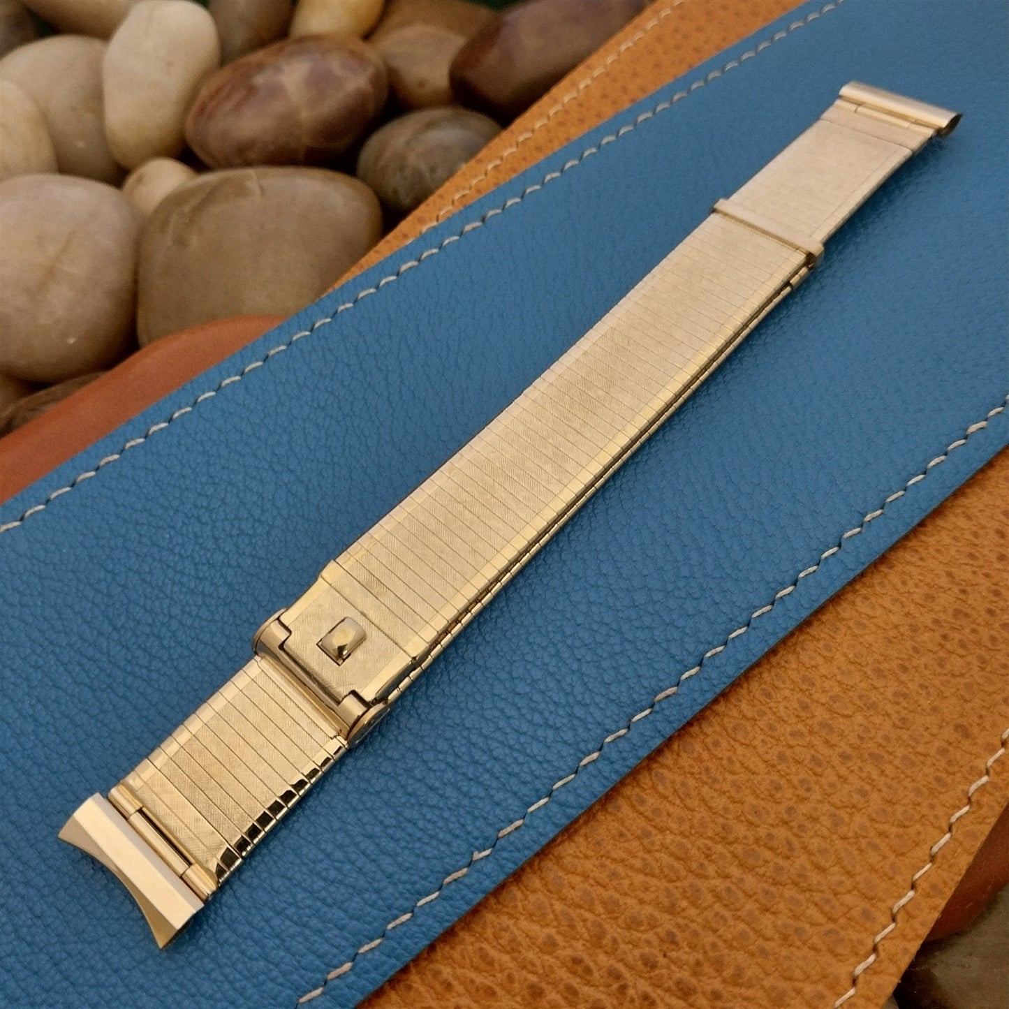 12k Gold Filled Forstner Florentine Komfit 17.2mm 1950s Vintage Watch Band