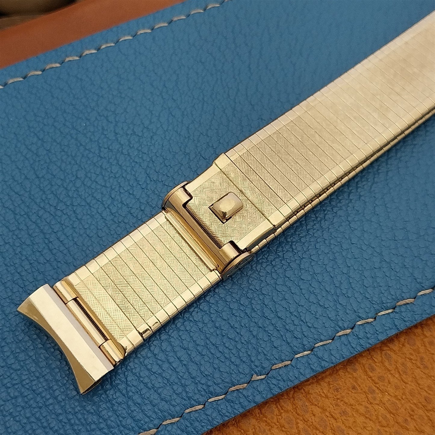 12k Gold Filled Forstner Florentine Komfit 17.2mm 1950s Vintage Watch Band