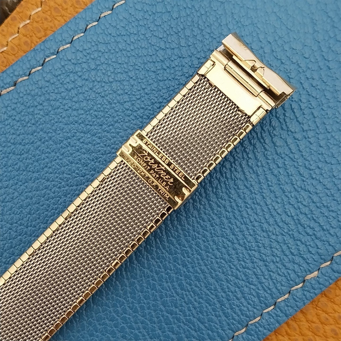 12k Gold Filled Forstner Florentine Komfit 17.2mm 1950s Vintage Watch Band