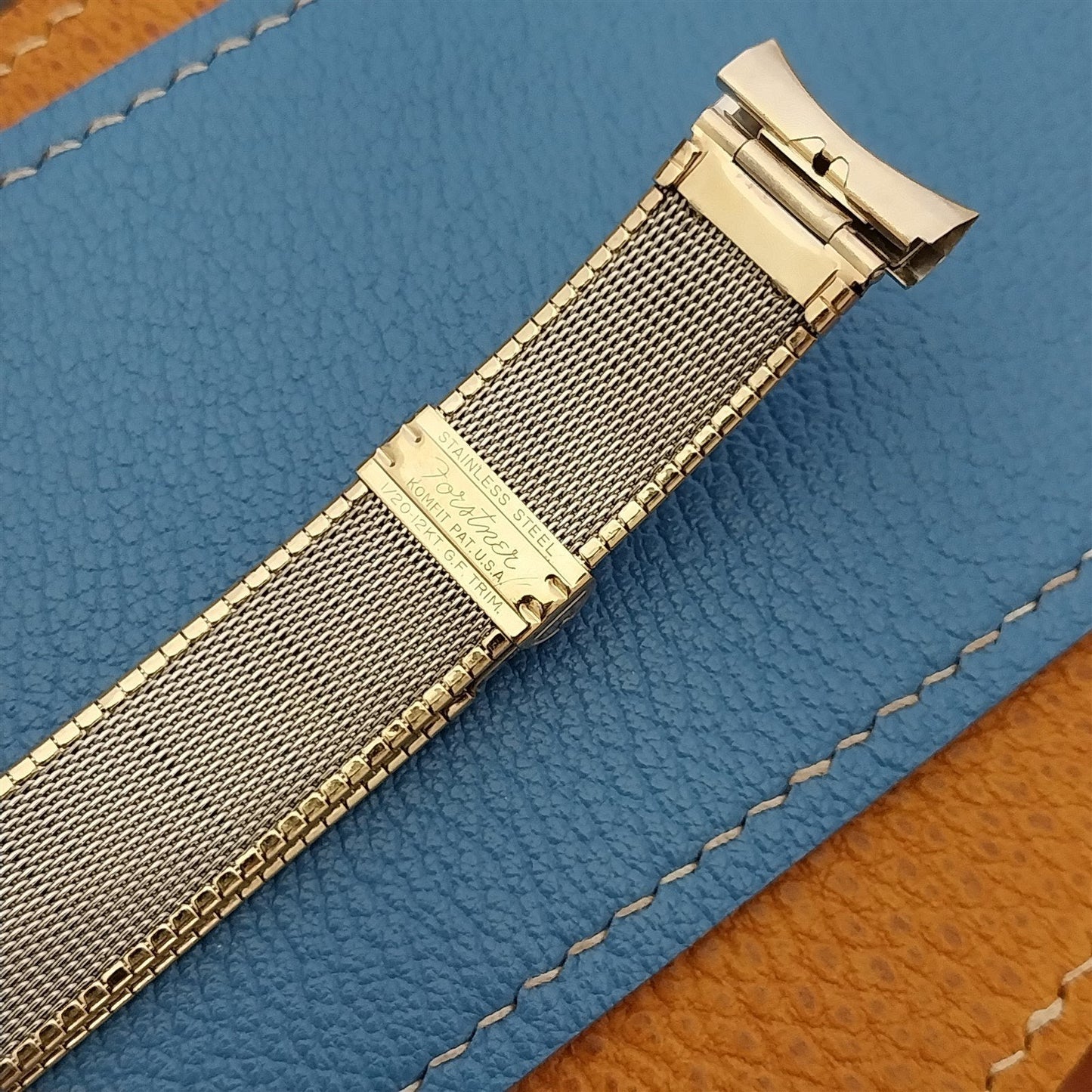 12k Gold Filled Forstner Florentine Komfit 19mm 1950s Vintage Watch Band