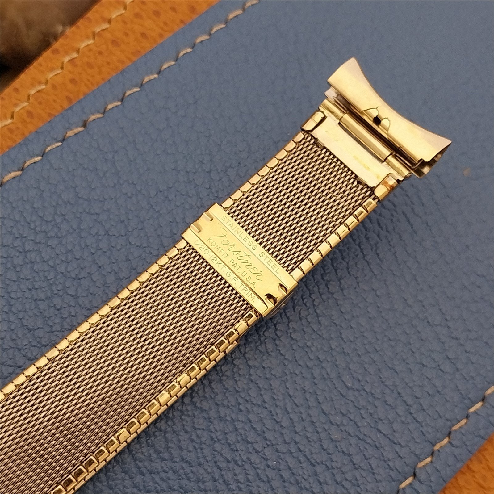 Rose White & Yellow Gold Filled Forstner Florentine Komfit Vintage Watch Band