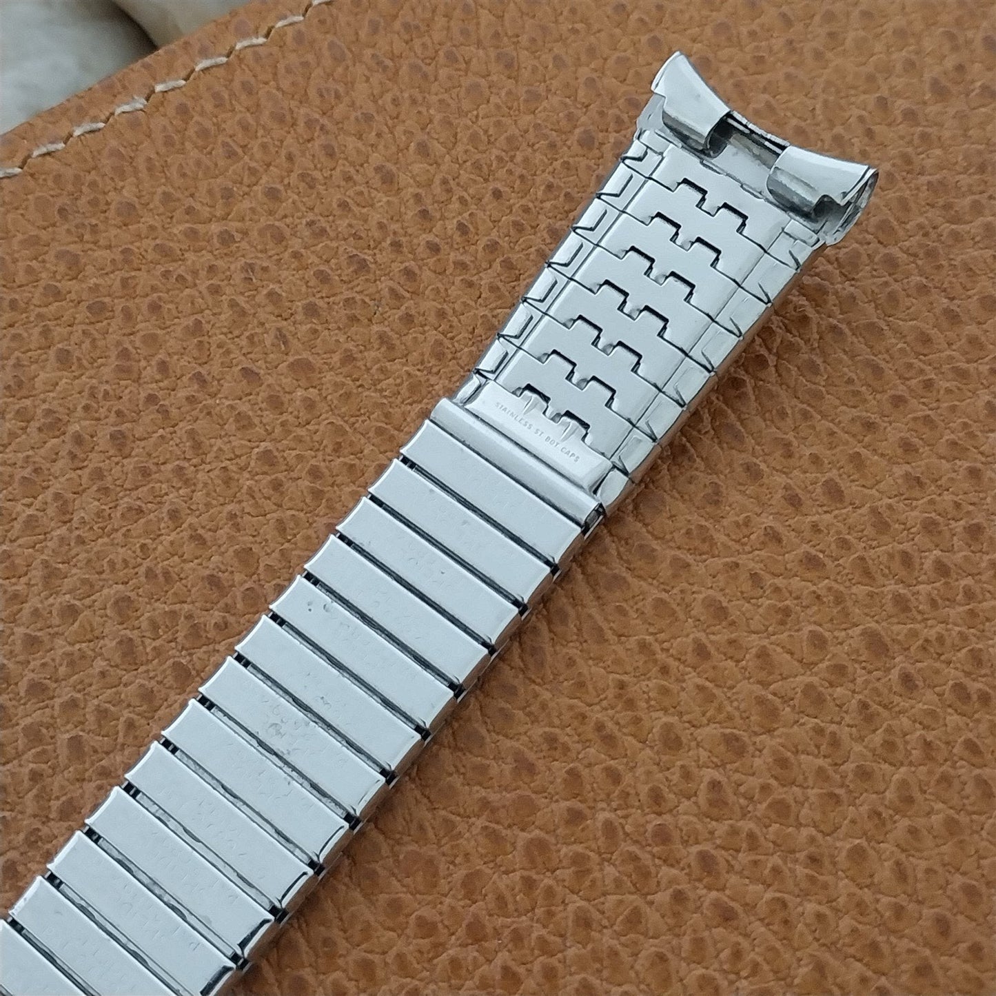 18mm 19mm Speidel USA Classic 10k White Gold-Filled nos 1960s Vintage Watch Band