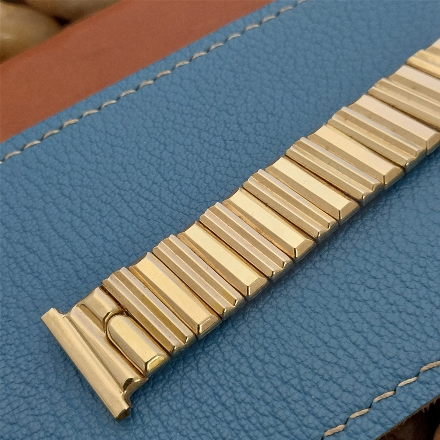 19mm 10k Gold-Filled Borden USA 1940s Scissor Expansion Vintage Watch Band