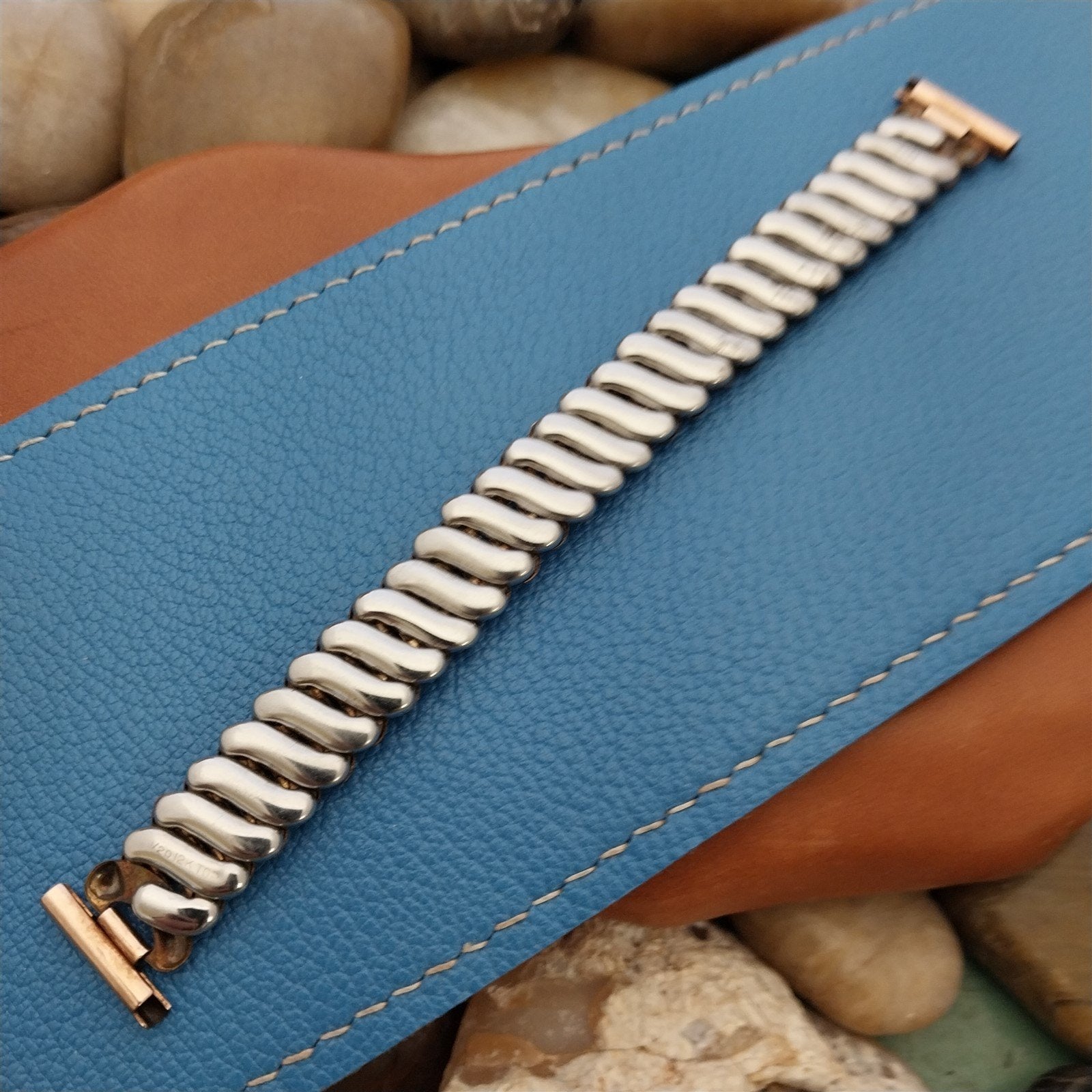 5/8" 12k Rose Gold-Filled Overhand Expansion nos Unused 1940s Vintage Watch Band